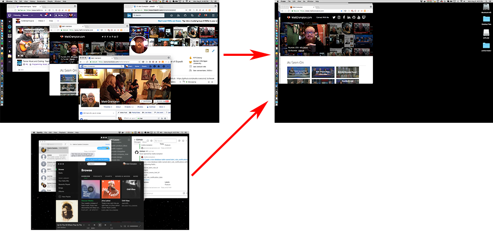 Example of gathering all windows