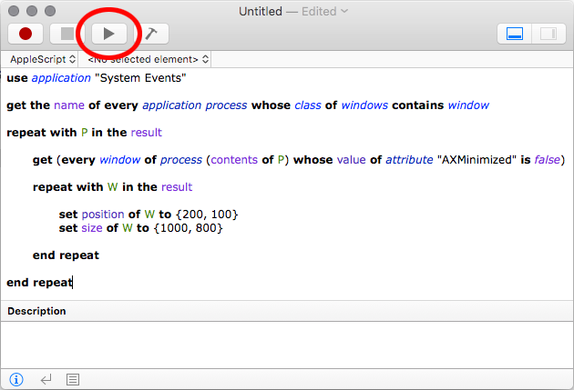Pasted AppleScript Code