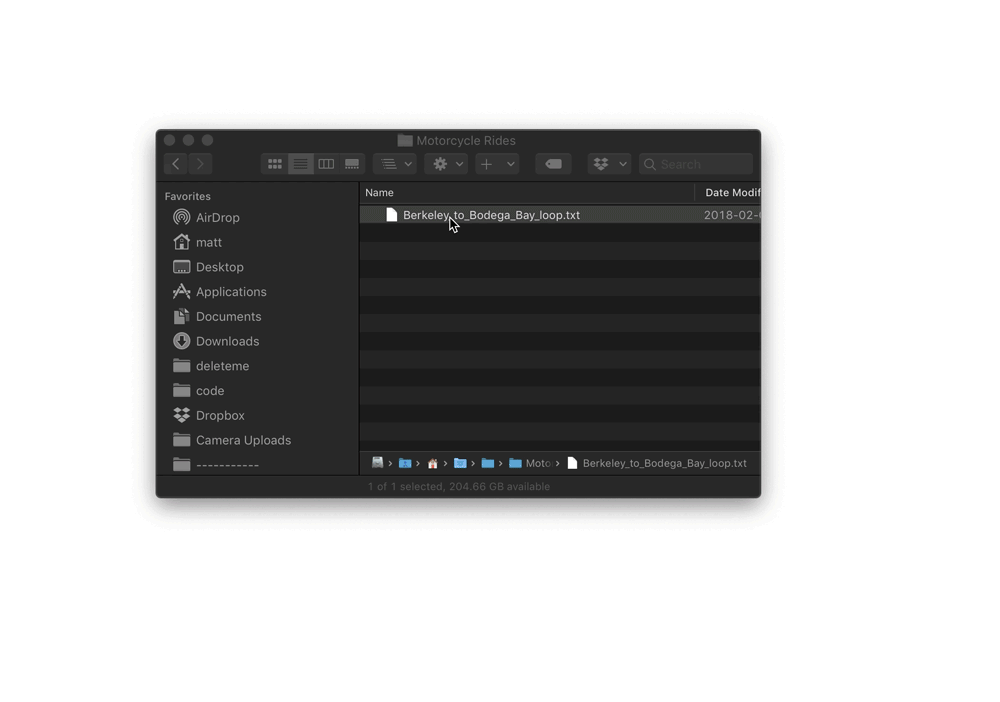 Example of double click to VIM